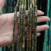 Piedra Natural Rectangular dispersa cuentas de ágatas para la fabricación de joyas DIY, collar, pulsera, 4x13mm 2024 - compra barato