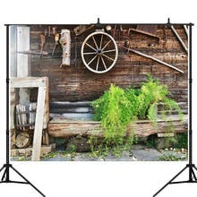 Lyavshi Spring Farm old Tools Wood Wall Photo Backgrounds Vinyl Digital Photography Backdrops For Photo Studio 2024 - buy cheap