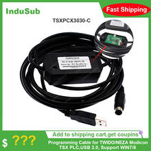 Cable de programación adecuado para TSXPCX3030-C, Cable de programación compatible con WIN7/8, Schneider/TWIDO/NEMA, Modicon TSX PLC,USB 2,0 2024 - compra barato