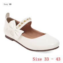 Sapatos de ballet feminino de enfiar, sapatos baixos confortáveis e macios para meninas tamanho 33 a 43, plus size 2024 - compre barato