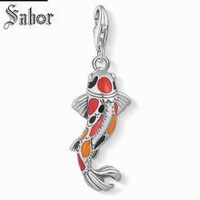 thomas Koi Fish Charm Pendant,2020 Spring New gifts Lucky Jewelry For Man & Women,2020 Character Gift Silver color charms 2024 - buy cheap