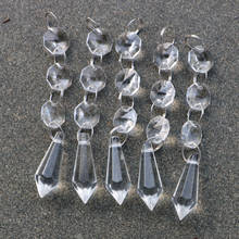 Lustre de vidro com cristais para lâmpadas, acessórios de iluminação pendentes com pingentes 20 tamanhos 38mm e 55mm 2024 - compre barato