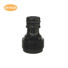 Conector macho de 3/4 polegadas, conector padrão europeu, jardim, mangueira de agricultura, tubulação de água, conector rápido, sistema de micro irrigação, 20 peças 2024 - compre barato