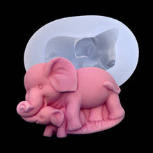 Силиконовая форма для мамы и ребенка с изображением слона, сделай сам, домашняя форма для торта с животными, 3D простая форма для мыла, форма для лотка, инструменты для выпечки 2024 - купить недорого