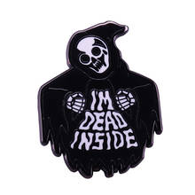 I'm Dead Inside Hard Enamel Pins Collect Funny Ghost Metal Cartoon Brooch Backpack Collar Lapel Badges Fashion Jewelry Gifts 2024 - buy cheap