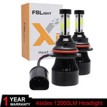 Car Light H4 H7 H1 COB LED Headlight Bulbs H11 H13 12V 9005 9006 H3 HB4 100W 12000LM Car LED lamp Fog Light 6500K DC12v 24v 2024 - buy cheap