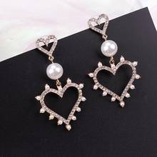 Fashion Earrings Female New Wave Hollow Double Love Earrings Personality Temperament Super Fairy Ins Earrings Earrings Gift 2024 - buy cheap