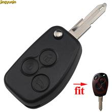 jingyuqin Remote Car Key Shell for Renault Duster Logan Fluence Clio Vivaro Master Traffic Kangoo Megane laguna 3 Buttons 2024 - buy cheap