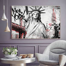 New York City Canvas Prints Statue Of Liberty Posters and Prints Color Love Gift Wall Art Pictures Living Room Decoration Poster 2024 - buy cheap