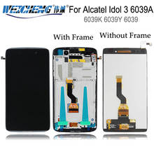 ЖК-дисплей для Alcatel Idol 3 6039A 6039K 6039Y 6039, дигитайзер, панель сенсорного экрана в сборе + рамка 2024 - купить недорого
