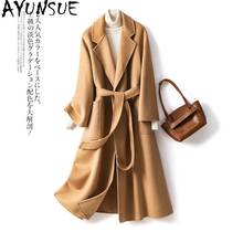 AYUNSUE 100% Wool Coat Female Jacket Long Korean Jackets for Women Autumn Winter Women's Clothing 2020 Casaco Feminino SBW0118 2024 - buy cheap