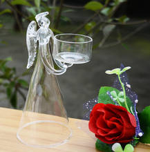 Castiçal de vidro cristal europeu, joia para decoração de casa, casamento, 1 peça 2024 - compre barato
