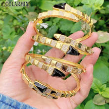 3 Pcs Punk bangle Big cuff bangle Gold color bangle Metal bangle  jewelry fashion bangle for women jewelry Bangle 31430 2024 - buy cheap