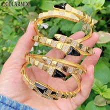 3 Pcs Punk bangle Big cuff bangle Gold color bangle Metal bangle  jewelry fashion bangle for women jewelry Bangle 31430 2024 - buy cheap