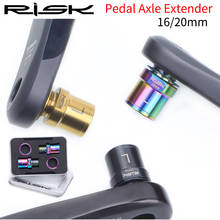 Risk Titanium Ti Alloy Bike Pedal Axle Extenders Bicycle Pedal Extension Bolts Spacers 16mm/20mm for MTB Road Bicycle Pedals 2024 - buy cheap