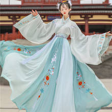 Ancient Chinese Traditional Clothes Folk Dance Costume Women Female Fairy Top Skirt Han Dynasty Stage Performance Set Outfits 2024 - buy cheap