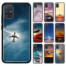 Black Tpu Capa For Samsung Galaxy A51 A71 5G M51 M30s A41 A31 A21s A11 M31 Case Soft Coque Sac Plane Aircraft Airplane 2024 - buy cheap