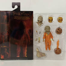 Trick R Treat-figura de Sam revestida con bolsa y piruleta, película clásica de Halloween, NECA, modelo de figuras, muñeco de juguete, regalo, 2007 2024 - compra barato