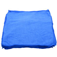 Toalla de microfibra azul para limpieza de coche, toalla pequeña para limpieza del hogar, ventana, vidrio, motocicleta, 30x30cm, 10 Uds. 2024 - compra barato