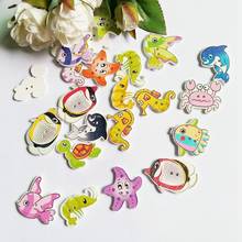 50pcs Marine Animal Series Buttons Sewing Scrapbooking for Clothing Craft Home Decor accessories 2024 - buy cheap