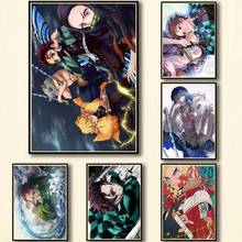 36 Designs Anime Demon Slayer Whitepaper Poster Painting Wall Sticker for Coffee House Bar A3 2 2024 - buy cheap