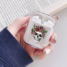 Floral Skull boho skull Case For Apple Airpods 1/2 Protective Earphone Cover For Airpods Charging Box Case 2024 - buy cheap