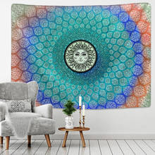 Mandala tapeçaria suspensão da parede bruxaria hippie praia jogar tapete sun moon tapeçarias boêmio casa arte psicodélico decoração 2024 - compre barato