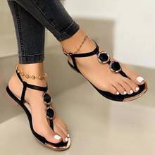 2020 New Summer Sandals Women Fashion Casual Beach Outdoor Flip Flop Sandals Metal Decoration Ladies Flat Shoes Big Size 35-43 2024 - buy cheap