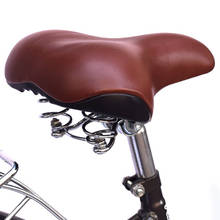 Bicycle Saddle Vintage Bike Seat Leather Cushion Comfortable Cycling Accessories Black Brown Cushion 2024 - buy cheap