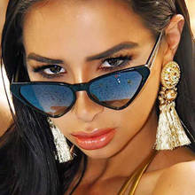 Vintage Cat Eye Sunglasses Women 2021 Luxury Brand Designer Gradient Sun Glasses For Woman Vintage Black Fashion Female Oculos 2024 - buy cheap