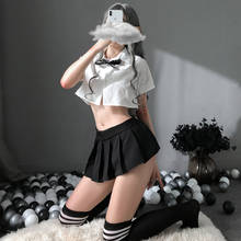 Women Sexy Cosplay Lingerie Student Uniform Set Ladies Sexy Costume Babydoll Dress Women Lace Miniskirt Outfit 2024 - buy cheap