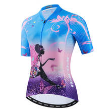 Camisa de manga curta para ciclismo feminina, camiseta para bicicleta mtb roupas de ciclismo respirável para verão e secagem rápida 2024 - compre barato