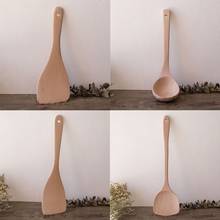 1pc Wooden Spatula Shovel with Long Handle Kitchen Spatula Spoon Mixing Holder Cooking Utensils Dinner Food Wok Shovels 2024 - buy cheap