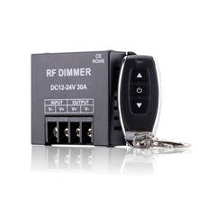 Regulador de intensidad LED RF inalámbrico, 12V, 24V, 30A, Controlador de luz de tira de Color remoto ajustable para tira de luces 5050 3528 2024 - compra barato