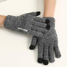 Fashion 1 Pair Winter Anti-skid Warm Touch Screen Full Finger Knitted Unisex Gloves Better Warm Winter Men Gloves Full Finger 2024 - buy cheap