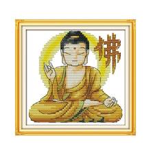 The Buddha cross stitch set people Religion pattern print count DMC color 14ct 11ct embroidery kit DIY handmade needlework plus 2024 - buy cheap