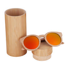 Berwer óculos de sol madeira bambu vintage, espelhado à mão polarizado 2024 - compre barato