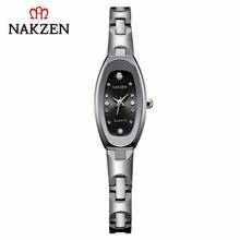 NAKZEN-Reloj de pulsera de cuarzo con diamantes para Mujer, accesorio de lujo, resistente al agua 2024 - compra barato