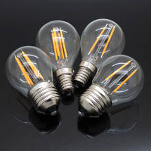 Lâmpada e27 led filamento de vidro, dimerizável, blub lâmpadas 220v led, edison lustre e14 g45 240v, vintage, lâmpada led 4w 8w 12w 2024 - compre barato