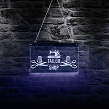 Fashion Tailor Shop Sewing Machine Rectangle Acrylic LED Neon Sign Board Needlework Night Light Display Sign Gift For Dressmaker 2024 - buy cheap