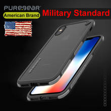 Защитные Чехлы PureGear (американский бренд) в стиле милитари для iPhone 11 11 Pro Max XR XS Max X, Противоударная задняя крышка, прозрачная 2024 - купить недорого