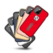 Чехол для iphone 11 Pro Max, гибридная Противоударная крышка с кольцом-петлей на палец для iphone 6, 7, 8, 6s Plus, XS MAX, XR, магнитное автомобильное крепление 2024 - купить недорого