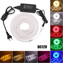 DC 12V Led Strip Dimmable Neon Light SMD 2835 120LEDs/m Flexible LED Neon Sign Home Decoration Waterproof Neon Rope light Lamp 2024 - buy cheap