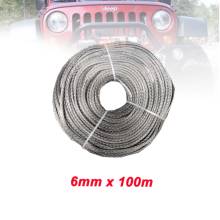 6MM x 100M UHMWPE Winch Rope Towing Rope For ATV UTV SUV 4X4 4WD OFF-ROAD 2024 - buy cheap