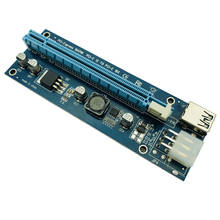 100 piezas azul PCI-E Riser 006C Express 1X 4x 8x 16x extensor PCI E USB 3,0 tarjeta adaptador SATA 15pin para minero de minería BTC 2024 - compra barato