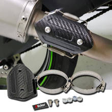 Protetor de escape de motocicleta de fibra de carbono, para suzuki k6 drz 400 dl 650 v tomada gladius, motocross, escape, acessórios 2024 - compre barato