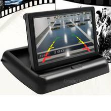 Monitor para o carro, tela lcd tft digital hd, dobrável, com monitor de estacionamento, tela colorida 16:9 2024 - compre barato