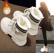 New Women's Boots Fashion Soft Leathe High-Top Casual Women Booties Winter Warm Platform Snow Boots Female Plush Sneakers Bottes 2024 - buy cheap