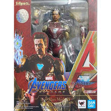Оригинальная экшн-модель BANDAI S.H.Figuarts Avengers: Endgame, железный человек, MK85, бесконечная перчатка, коллекционная аниме игрушка для детей 2024 - купить недорого