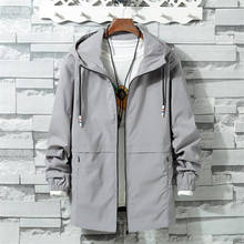 Jaqueta masculina fina de alta qualidade, corta-vento casual de primavera e outono, casaco com capuz 7xg 8xg 2024 - compre barato